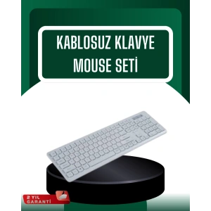 Usb Alıcılı Kablosuz Klavye Mouse - Geniş Uyumluluk, Sessiz Tuşlar