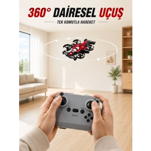 Uzaktan Kumandalı Rc Drone 360° Akrobatik Dönüş 3 Kademeli Hız Headless Mode