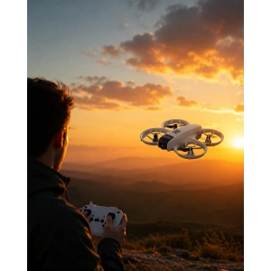 Uzun Şarj Süreli Kameralı Mini Drone Işıklı Akıllı Uçuş Sistemli