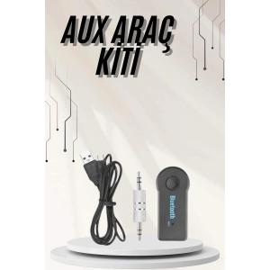 Yeni Nesil Bluetooth Aux Araç Kiti Siyah Tv Tablet Telefon Araç Araba