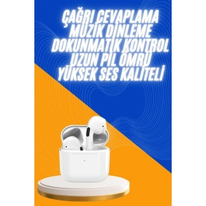 Yeni Nesil Bluetooth Kulaklık Beyaz Çağrı Cevaplayabilen Kablosuz