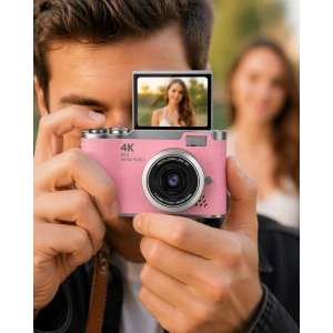Yeni Nesil Dijital Kamera 48 Mp Selfie Vlog Kamera Flip Screen Zoomlu