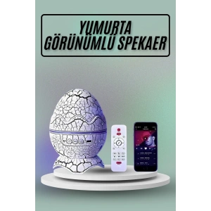 Yumurta Görünümlü Masa Ve Gece Lambası Renk Değiştirebilen Projektör