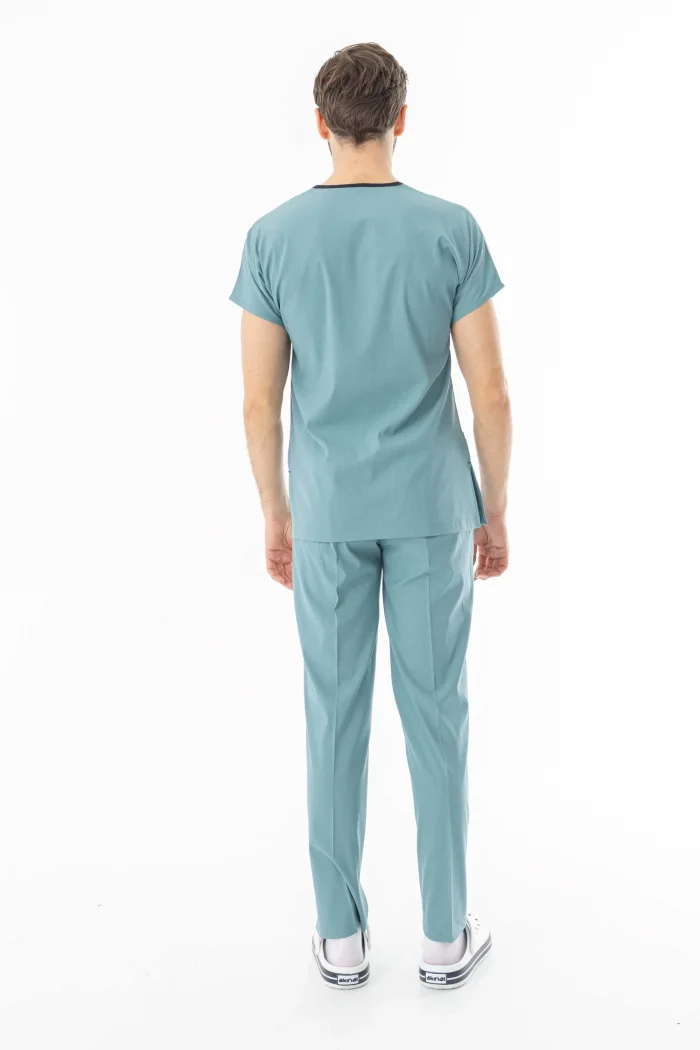 Likra Yarasa Kol Doktor Hemşire Forması Alt Üst Takım Filiz Yeşili (LYRS1023)