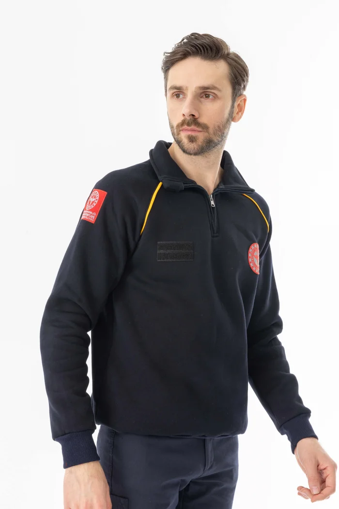 112 Acil Tıp Teknisyeni Uzun Kol Fermuarlı Sweatshirt Unisex (ATT005)