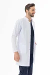 Hakim Yaka Erkek Doktor Önlüğü Alpaka Kumaş Uzun Boy (BEO103)