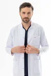Hakim Yaka Erkek Doktor Önlüğü Alpaka Kumaş Uzun Boy (BEO103)