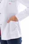 Hakim Yaka Kulplu Kadın Doktor Önlüğü Alpaka Kumaş Ceket Boy (BKO001)