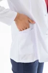 Hakim Yaka Kulplu Kadın Doktor Önlüğü Alpaka Kumaş Ceket Boy (BKO001)