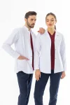 Spor Yaka Kulplu Kadın Doktor Önlüğü Alpaka Kumaş Ceket Boy (BKO005)