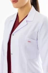Spor Yaka Kulplu Kadın Doktor Önlüğü Alpaka Kumaş Ceket Boy (BKO005)