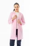 Spor Yaka Uzun Kol Kadın Personel Önlüğü Alpaka Kumaş Pembe (RNK111)