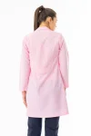 Spor Yaka Uzun Kol Kadın Personel Önlüğü Alpaka Kumaş Pembe (RNK111)