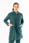 Terikoton Uzun Kol Doktor Hemşire Forması Alt Üst Takım Avcı Yeşili (TTST0004)