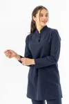 Terikoton Uzun Kol Doktor Hemşire Forması Alt Üst Takım Lacivert (TTST0001)