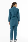 Terikoton Uzun Kol Doktor Hemşire Forması Alt Üst Takım Petrol Yeşili (TTST0007)