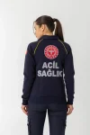 112 Acil Tıp Teknisyeni Uzun Kol Fermuarlı Sweatshirt Unisex (ATT005)