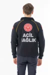 112 Acil Tıp Teknisyeni Uzun Kol Fermuarlı Sweatshirt Unisex (ATT005)