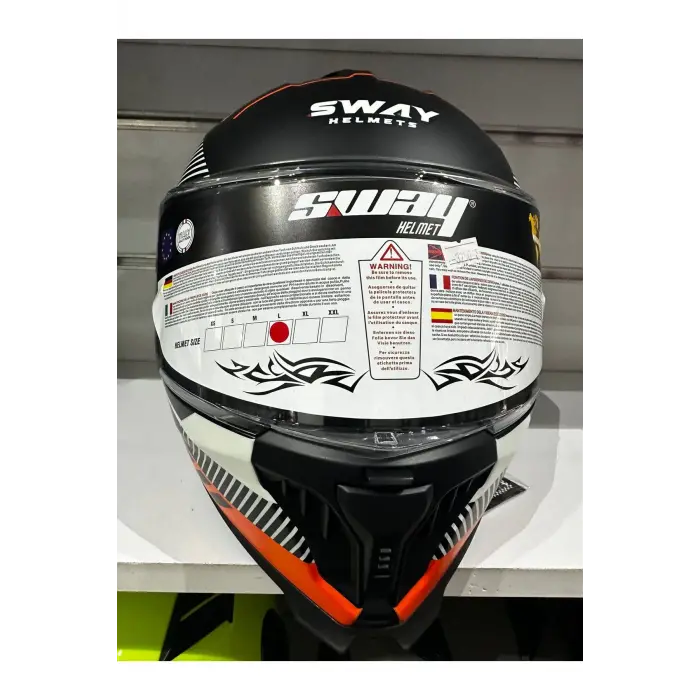 KASK SWAY SW-865 MAT GREY/ORANGE GÜNEŞ GÖZLÜKLÜ