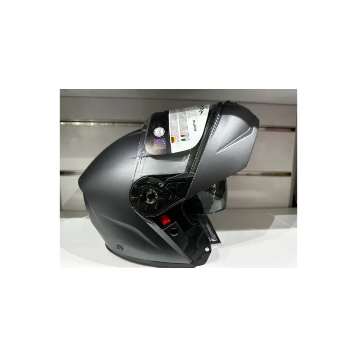 KASK SW-917 ÇENE AÇILIR GÜNEŞ GÖZLÜKLÜ MAT TİTANYUM