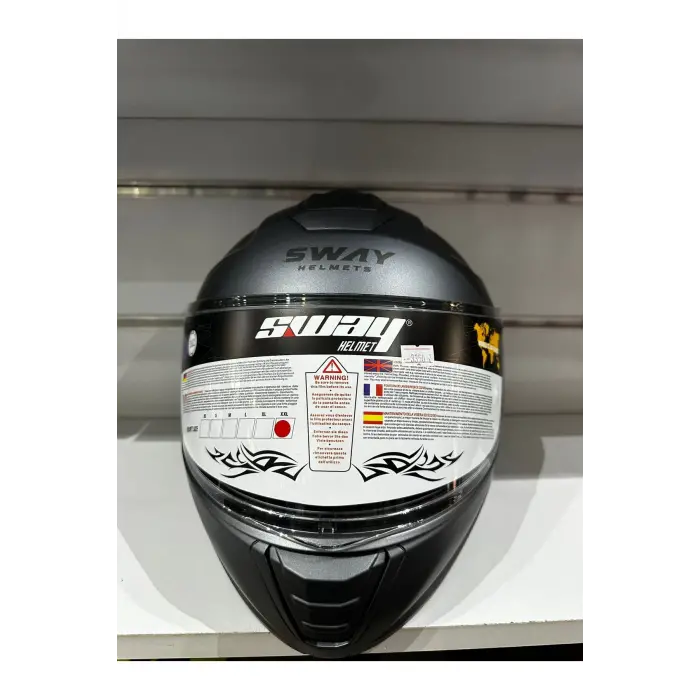 KASK SW-917 ÇENE AÇILIR GÜNEŞ GÖZLÜKLÜ MAT TİTANYUM