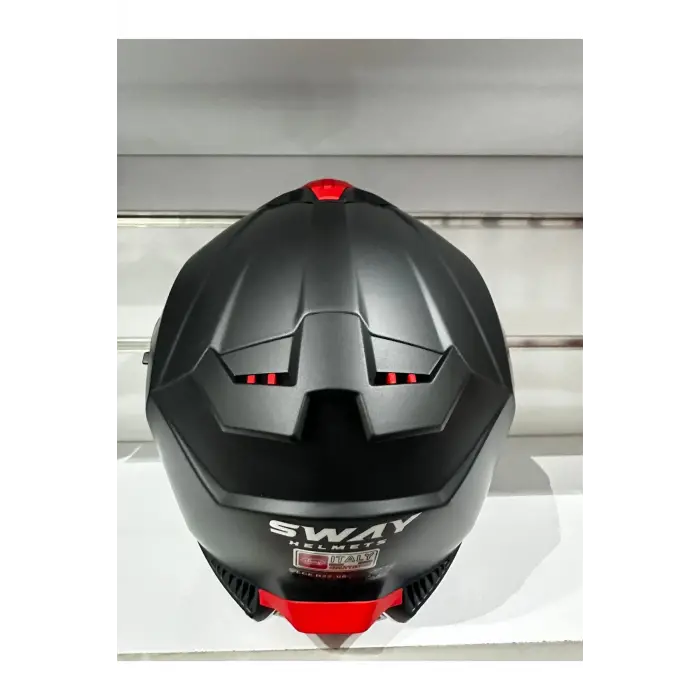 KASK SWAY SW-865 MAT SİYAH GÜNEŞ GÖZLÜKLÜ
