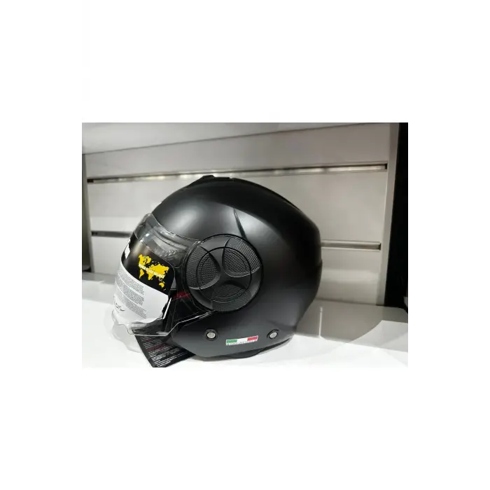 KASK SWAY SW-737 MAT BLACK ÇENESİZ GÜNEŞ GÖZLÜKLÜ