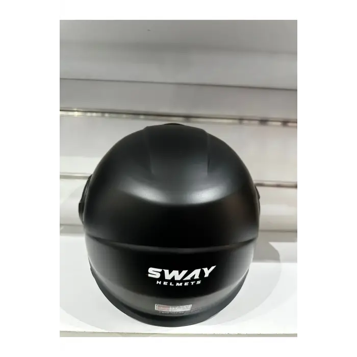 KASK SWAY SW-737 MAT BLACK ÇENESİZ GÜNEŞ GÖZLÜKLÜ