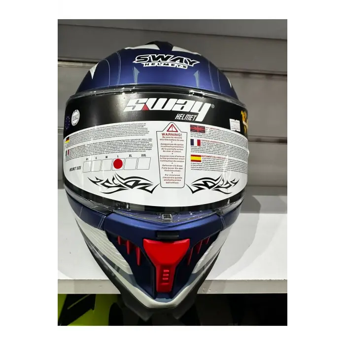 KASK SWAY SW-865 ST BLUE/RED GÜNEŞ GÖZLÜKLÜ