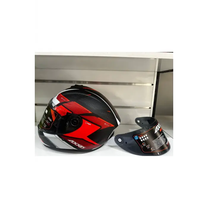 KASK AXXİS DRAKEN S B5 SUNRAY MAT RED/BLACK/WHITE