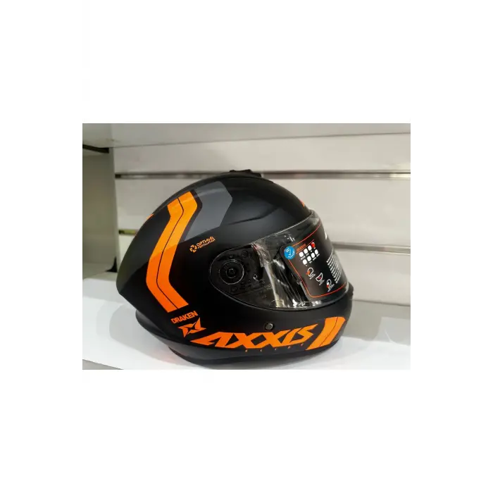 KASK AXXİS DRAKEN S B4 SLIDE MAT FLOUR uyumlu ORANGE/BLACK