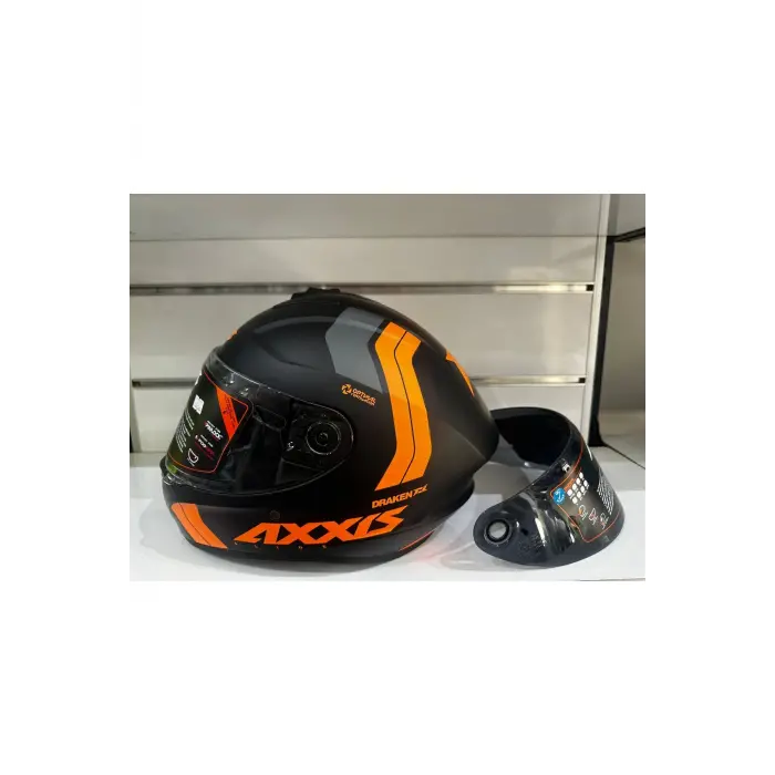 KASK AXXİS DRAKEN S B4 SLIDE MAT FLOUR uyumlu ORANGE/BLACK