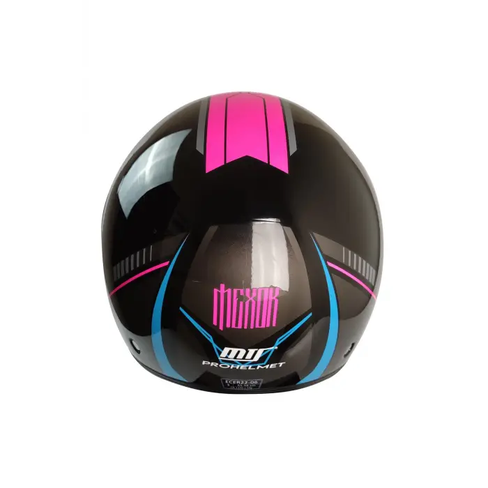 KASK MTS FX-101 PARLAK SİYAH/PEMBE ÇENESİZ