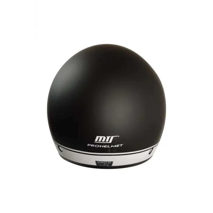 KASK MTS FX-101 MAT SİYAH/BEYAZ ÇENESİZ