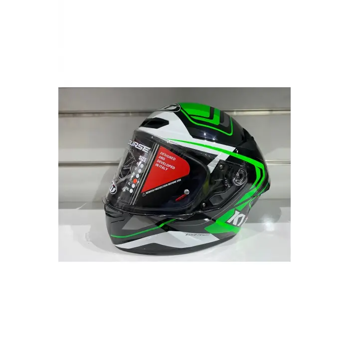 Kask Tt-course Overtech Siyah/yeşil Full Face