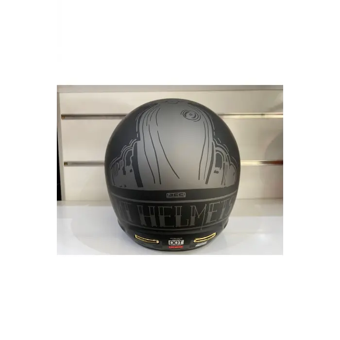 Kask Mt Jarama Zone C1 Mat Siyah/grı Cafe Racer