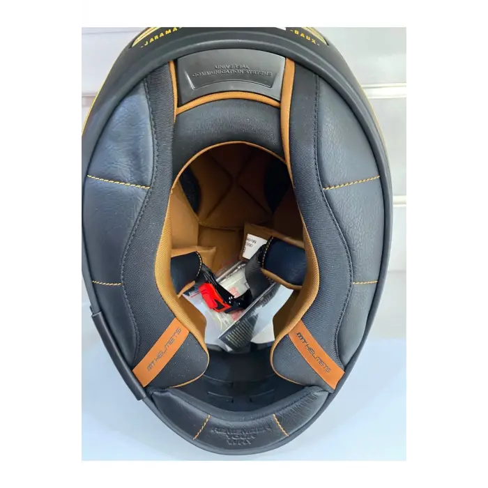 Kask Mt Jarama Baux B6 Mat Yeşil/sarı/siyah Cafe Racer