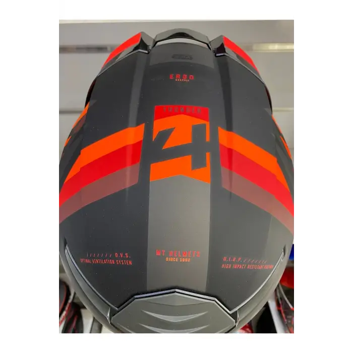 Kask Mt Thunder 4 Sv Ergo B15 Mat Kırmızı/grı