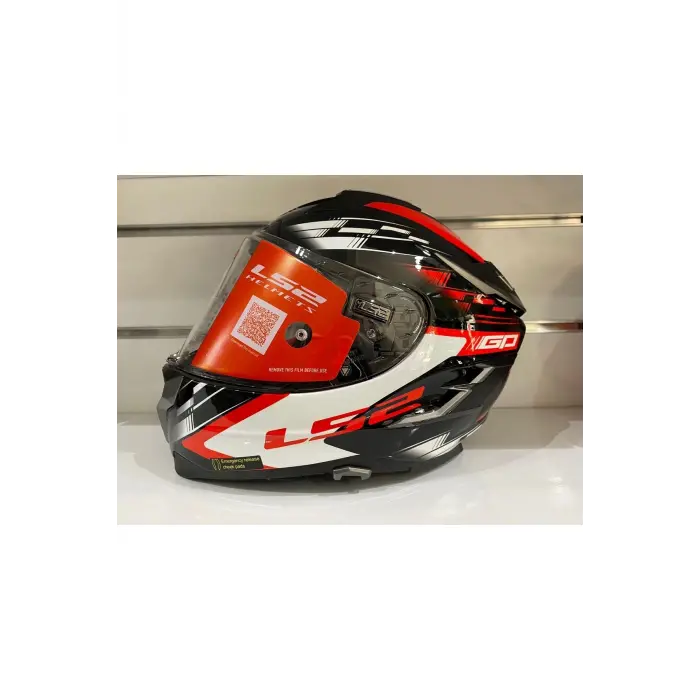 Kask Challenger Gp Siyah-kırmızı Güneş Gözlüklü