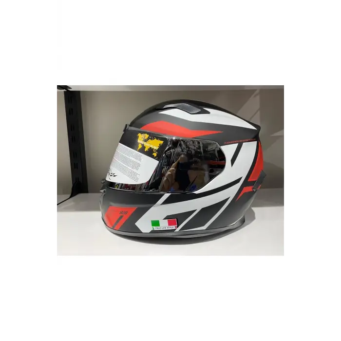 Kask 820 Dakar 3 Black/whıte/red Full Face