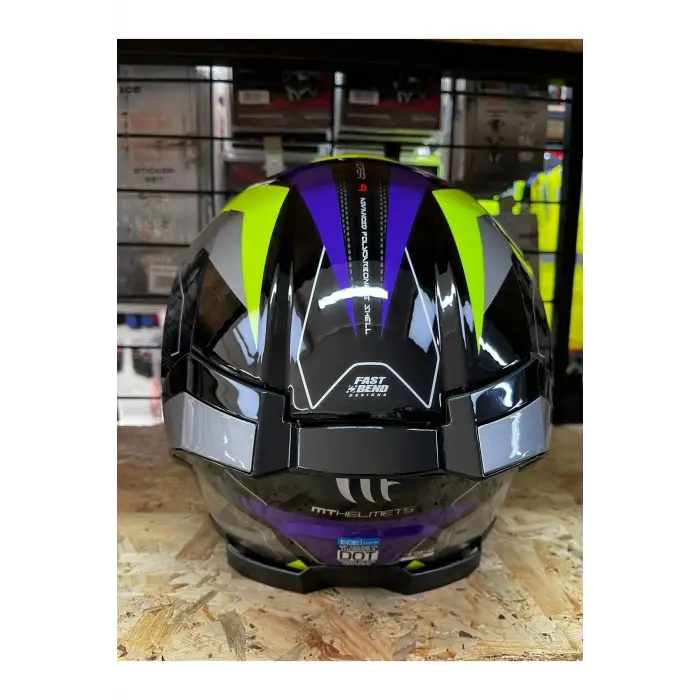 Kask Mt Thunder 4 Sv Valıant B2 Parlak Gri Mor Sarı