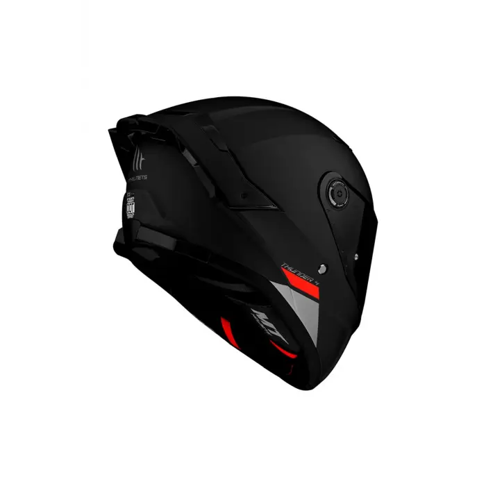 Kask Mt Thunder 4 Sv Solıd A1 Matt Black Şeffaf Vizör