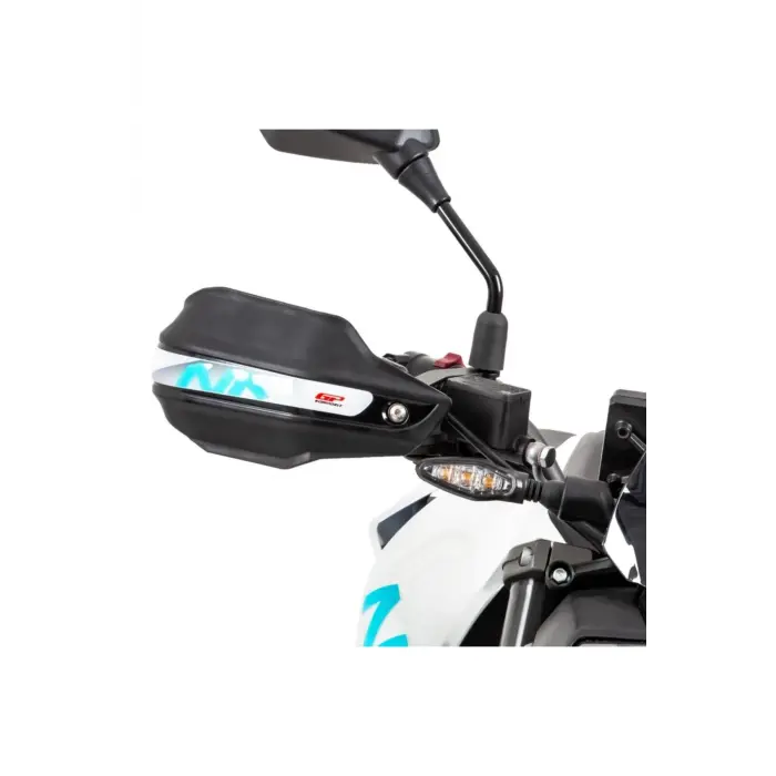 GP Kompozit CF Moto 250 NK 2018-2022 Uyumlu Plastik Elcik Koruma Siyah TURKUAZ