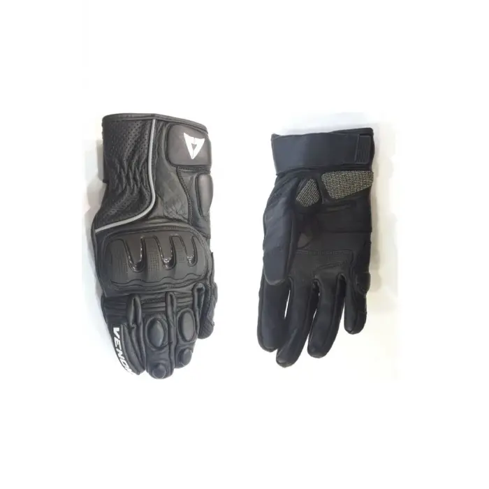 VENOM D1 Deri Motosiklet Eldiveni Kısa Model