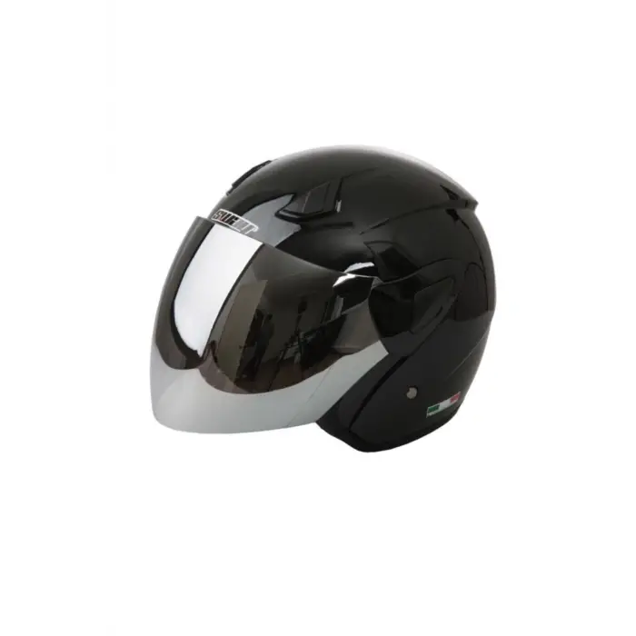 Kask Sw-733 Parlak Siyah Aynalı Camlı