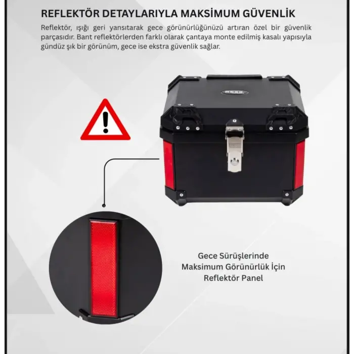 REXX 45 LİTRE ABS MOTOSİKLET ARKA ÇANTA - 02-RENKLİ