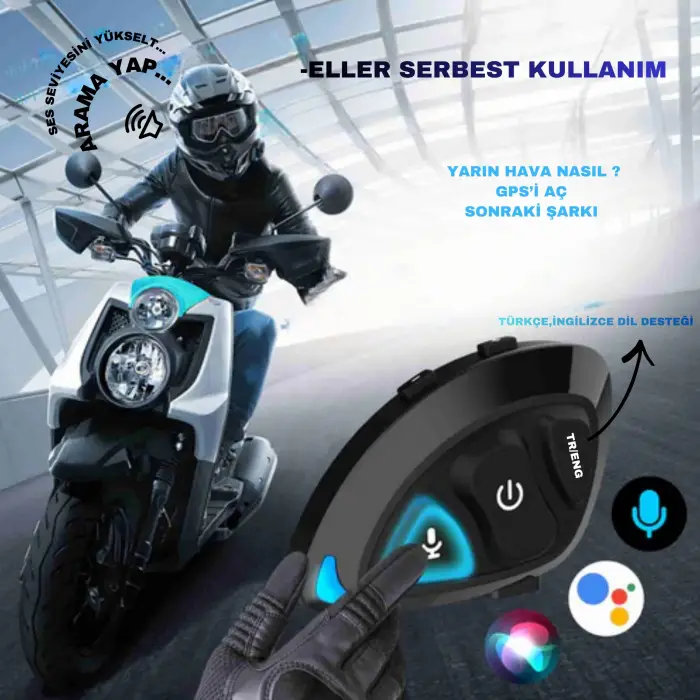 Moman RS-S Motosiklet İnterkomu Tek Kanallı