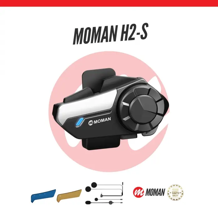 Moman H2S Motosiklet İnterkomu Çift Kanallı