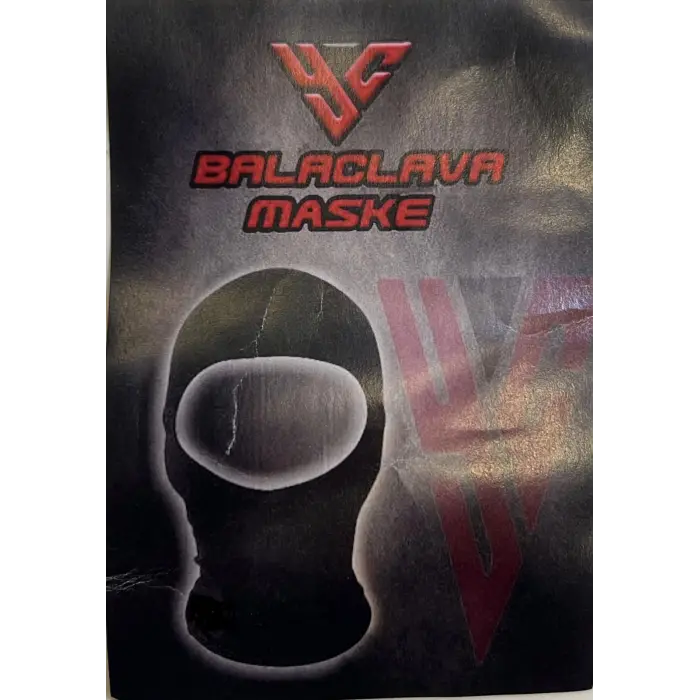 Maske Balaklava Ince Düz Siyah