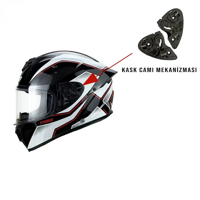 NXR STRONG KASK CAMI MEKANİZMASI